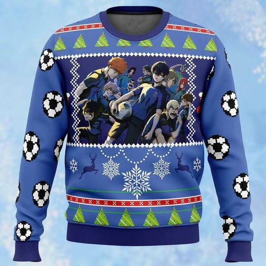 Discover Funny Anime Ugly Christmas Sweater, Meme Anime Sweaters, Anime Sweater Kid, Soccer Christmas Sweater Gift