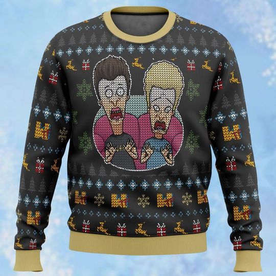 Discover Funny Beavis and Butt-Head Ugly Christmas Sweater, Meme Beavis and Butt-Head sweaters, Cartoon Sweater Kid, Funny Holiday Gift