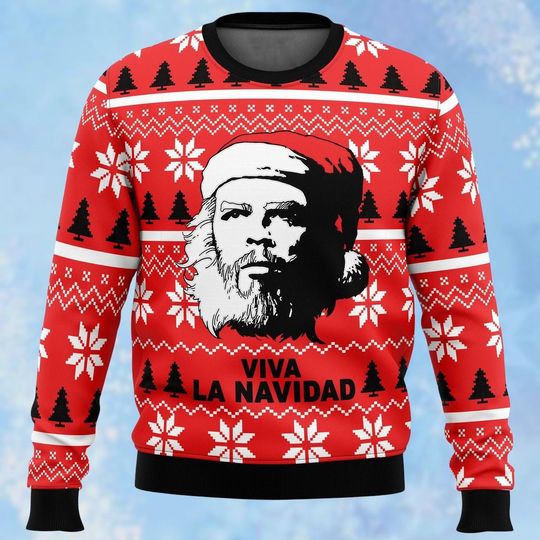 Discover Funny Che Guevara Ugly Christmas Sweater, Meme Che sweaters, Viva La Navidad Sweater Kid, Xmas Holiday Gift