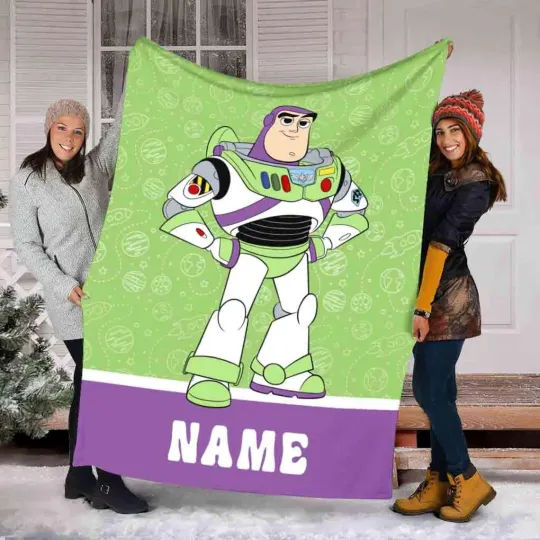 Discover Personalized Disney Toy Story Buzz Lightyear Fleece Blanket