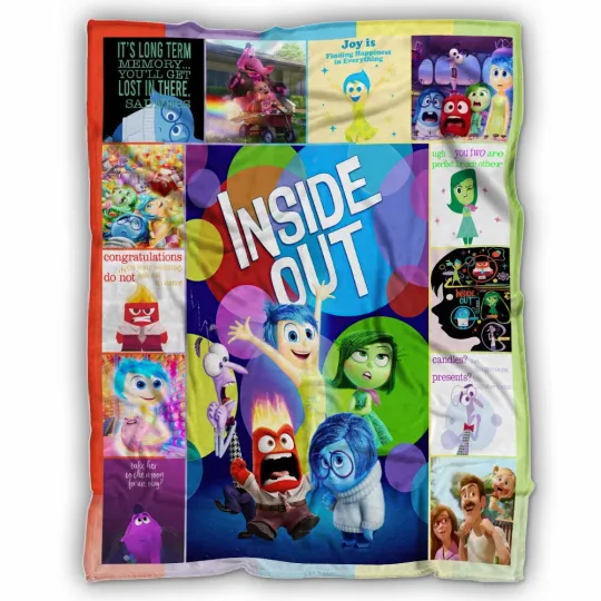 Discover Inside Out Blanket, Inside Out Cartoon Movies Fleece, Fleece Blanket