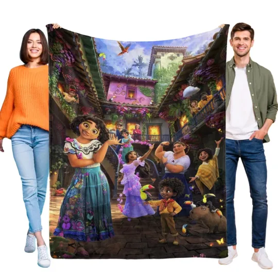 Discover Encanto Family Blanket, Encanto Funny Disney Cartoon Movies Fleece Blanket