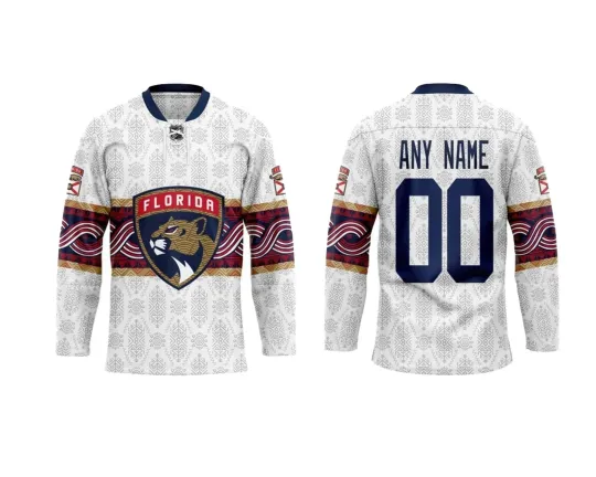 Discover Custom Florida Panther Native Design Hockey Jersey