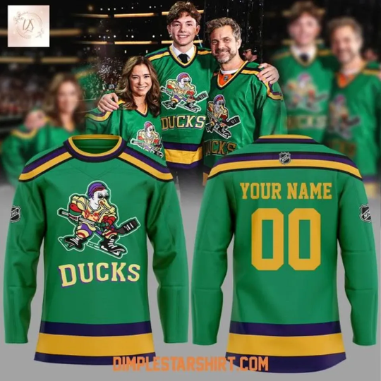 Custom Anaheim Duck Mighty Ducks Movie Hockey Jersey