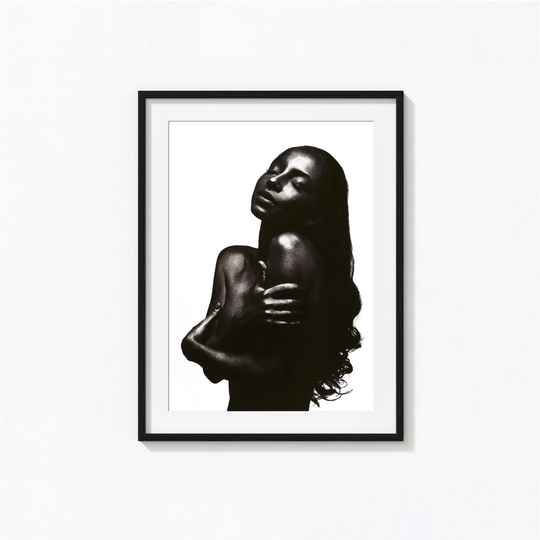 Sade Adu Wall Art, Black and White Fashion Poster, Love Deluxe Vintage Photography Print, Museum Quality Matte Vertical Poster