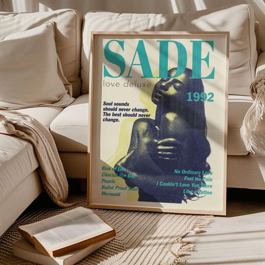 Discover Sade 'Love Deluxe' Vintage Poster Print