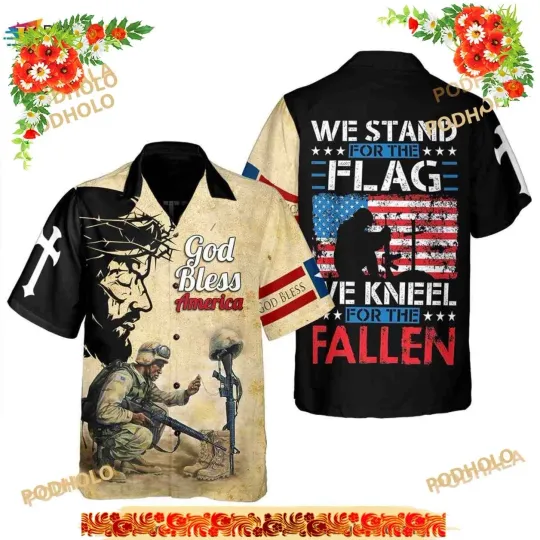 Independence Day 4th of July Hawaiian Shirt - God Bless America