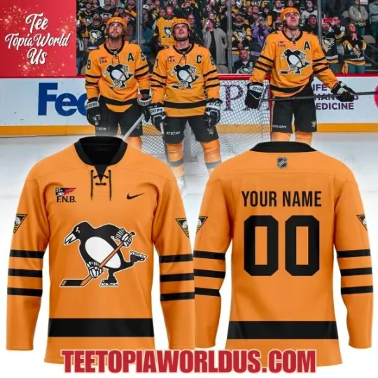 Discover Custom Pittsburgh Penguin Built on History Uniform Hockey Jersey S-5XL