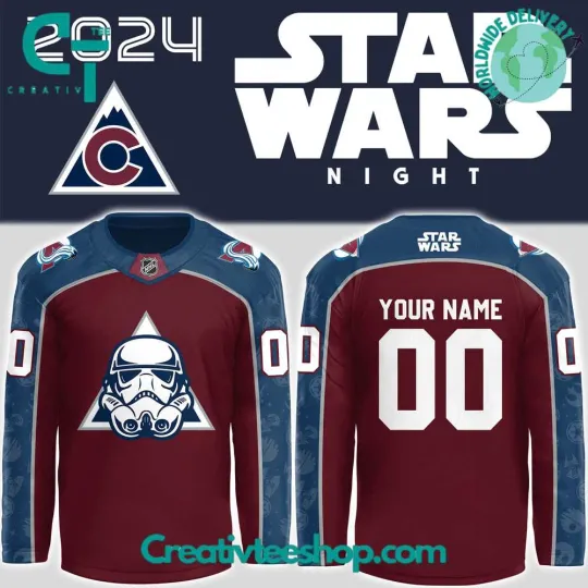 Discover Custom Colorado Avalanch x Star Wars Night Hockey Jersey Unisex S-5XL