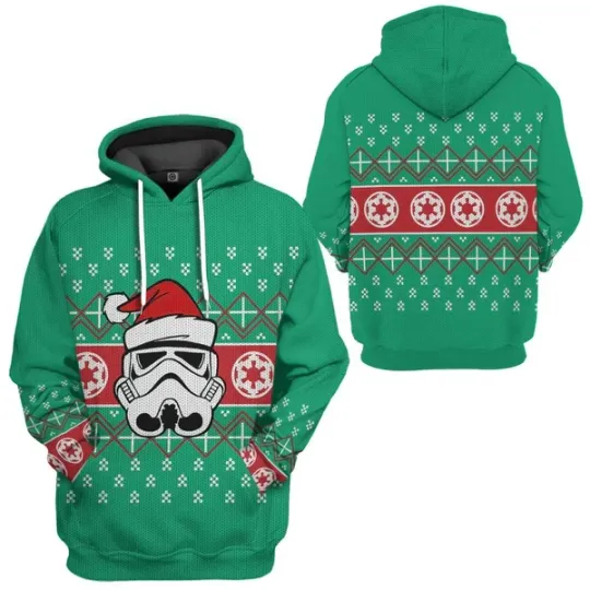 StormTrooper Christmas Green Hoodie Starwars 3D Unisex