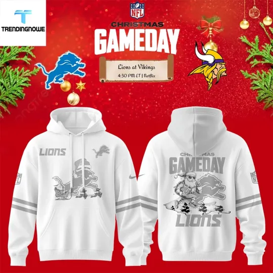 Detroit Lion Christmas Game Day 2025 Edition 3D  Hoodie Unisex