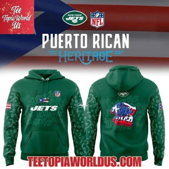 Discover New York Jet Puerto Rican Heritage Hoodie
