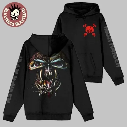 Ironn Maid*en The Final Frontier 15 Year Anniversary Merch Crossed Eddie Hoodie