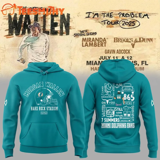 Mogan Wallen x Miami Dolphin 2025 3D Hoodie