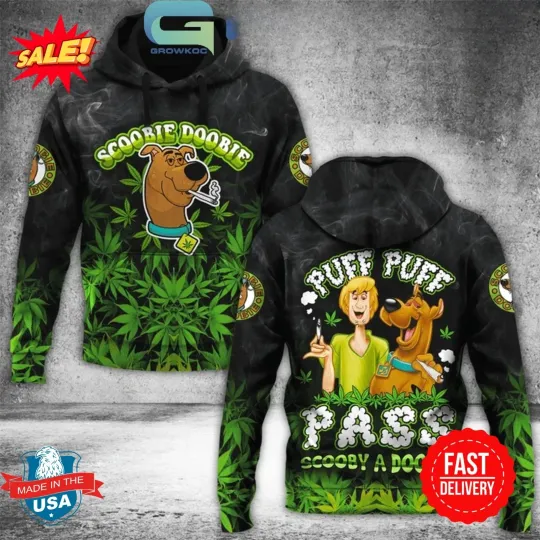 Discover Scooby Doo Scoobie Doobie Puff Puff Pass 3D Hoodie S-5XL