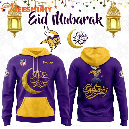 Minnesota Viking  2025 Eid Mubarak Limited 3D Hoodie