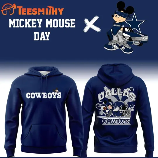 Discover Dallas Cowbi Mickey Mouse Day Cowboi Navy Hoodie S-5XL
