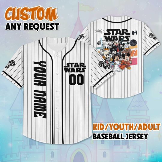 Discover Personalized Star Wars Mickey Baseball Jersey, Disneyland Gift