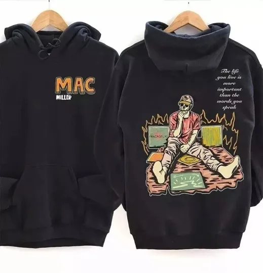 Discover Mac Millers 90S Hoodie, macmiller Self Care Hoodie Gift For Fans S-5XL