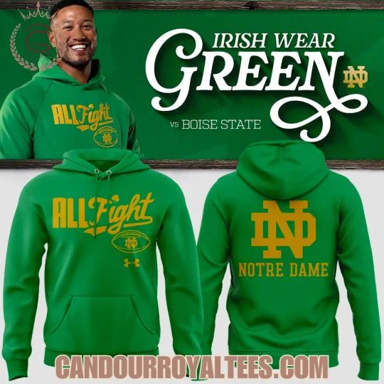 Discover Notre 1Dame 1Fighting 1Irish wear Green Limited Edition 2025 Hoodie Unisex S-5XL