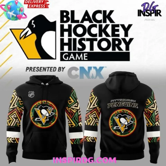 Pittsburgh Penguin Black Hockey History Night Special 3D Hoodie