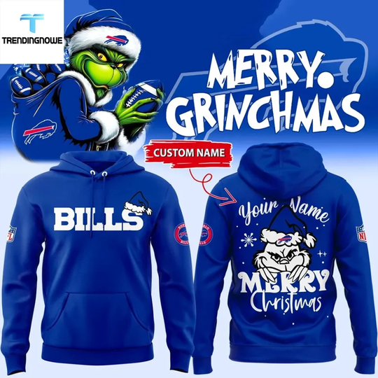 Custom Name Buffalo Bill funny character Merry Christmas 3D Hoodie