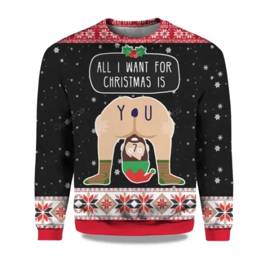 Discover 2025 All I Want For Christmas Is You Christmas Ugly Sweater