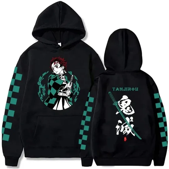 Discover Men's 3D Anime Demon Tanjiror Hoodie for Boys and Women