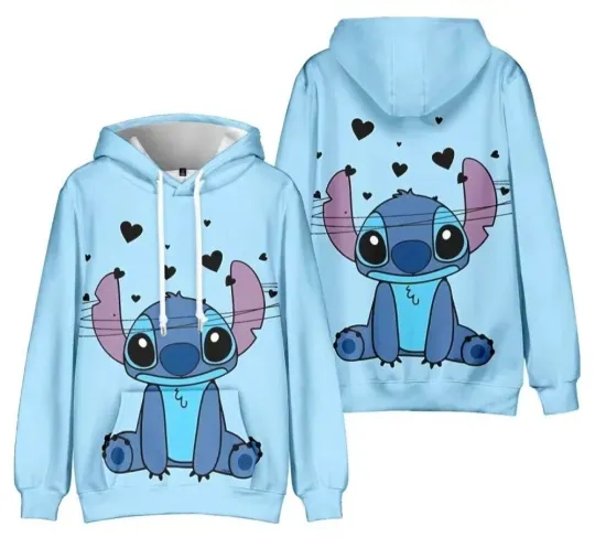 Discover Disney Stitch Girls Pullover Hoodie for Women and Teens