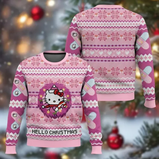 Hello Christmas Hello Kitty Ugly Christmas Sweater