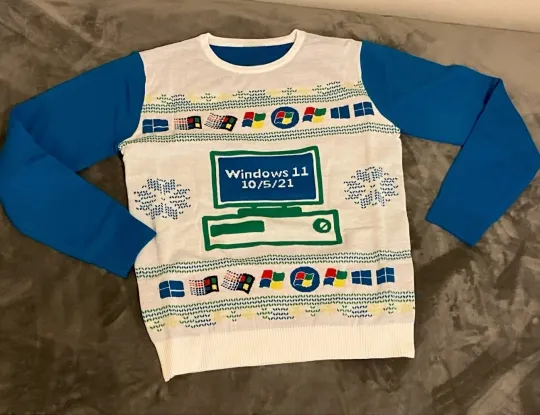 Discover Holiday Sweater Microsoft Windows 11 Ugly Christmas Sweater