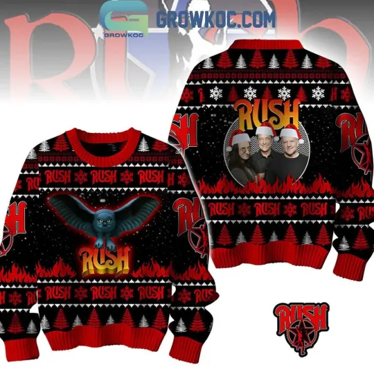 Rush Band Merry Christmas Happy Holidays Ugly Sweater