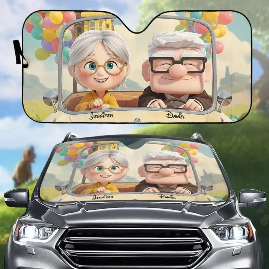 Discover Personalized Carl And Ellie Adventure Is Out There Car Sun Shade