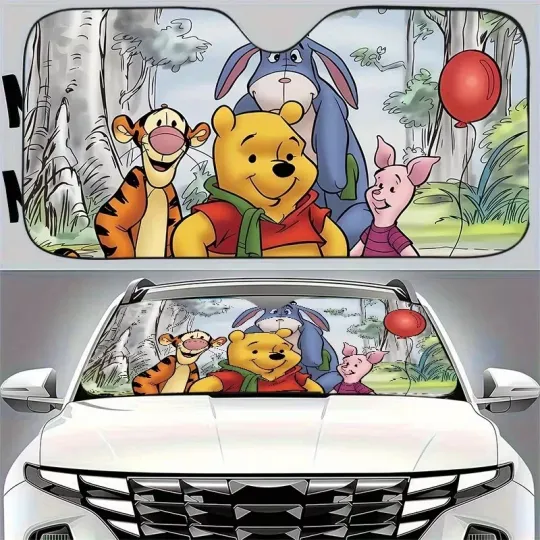 Pooh Bear Tigger Piglet & Eeyore Winnie The Pooh Car Sun Shade