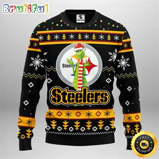 Discover Pittsburgh Steeler Print funny character Show Your Team Spirit Christmas Ugly Sweater