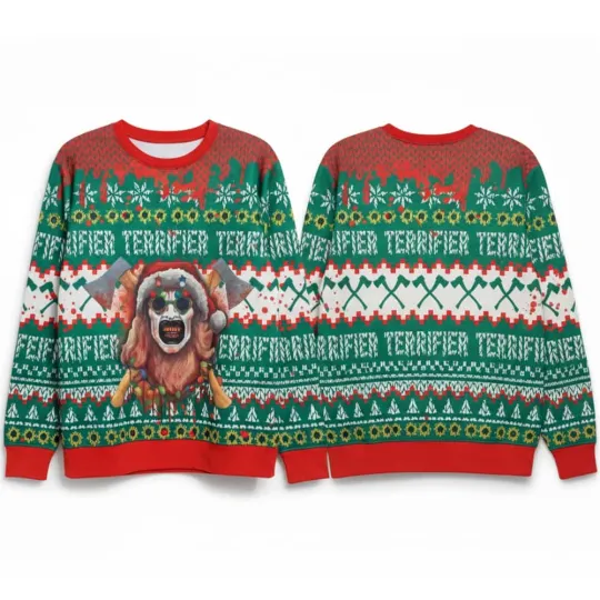 Universal Halloween HN HHN 2025 Terrifier Ugly Christmas Sweater
