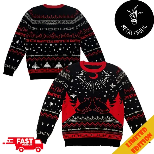 Discover BABYMETAL Holiday Merchandise “RED MOON” Holiday Ugly Sweater