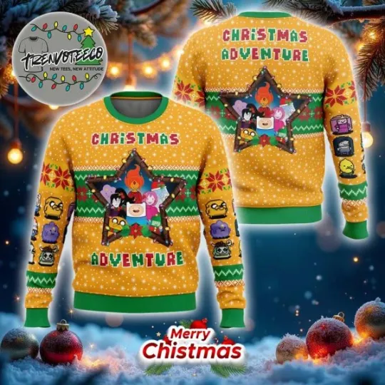 Adventure Time Christmas Adventure Ugly Christmas Sweater
