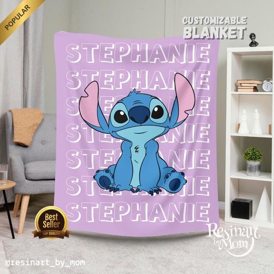 Discover Personalized Stitch Sherpa Fleece Blanket