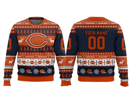 Discover Custom 2025 Christmas Bear Ugly Sweater Fan Gift S-5XL