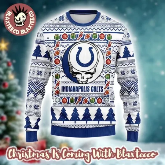 Discover Gratef.ul De.ad X football IndianapolisColt Ugly Christmas Sweater