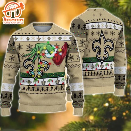 Discover NewOrlean Saint funny character Christmas Ugly Sweater For Fans