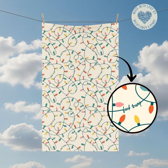Discover Subtle Anti Trump Christmas Hand Towel, Anti Trump Tea Towel, Bathroom Towel FDT Christmas Home Decor, Anti Maga Towel, Funny Democrat Gift
