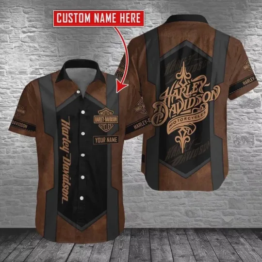 Discover Personalized Harley Racing Hawaiian Shirt Davidson AOP