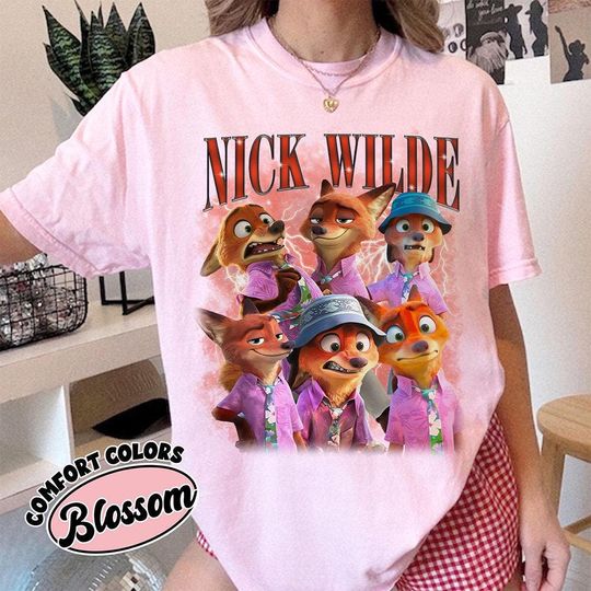 Discover Disney Zootopia Nick Wilde Shirt, Judy Hopps and Nick Wilde T-shirt, Zootopia 2 2025, Disneyland Family Trip 2025