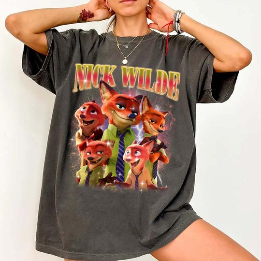 Discover Disney Zootopia Nick Wilde Shirt, Judy Hopps and Nick Wilde T-shirt, Zootopia 2 2025, Disneyland Family Trip 2025