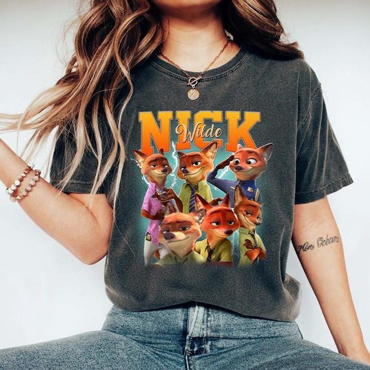 Discover Disney Zootopia Nick Wilde Shirt, Judy Hopps and Nick Wilde T-shirt, Zootopia 2 2025, Disneyland Family Trip 2025