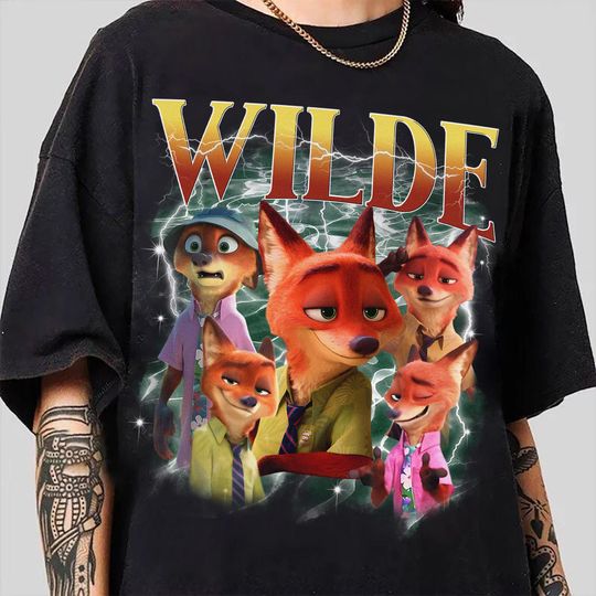 Discover Nick Wilde Bootleg Tee, Coquette Bow Disney Zootopia 2 Characters Shirt, Judy Hopps and Nick Wilde Tee, Zootropolis, Disneyland Family Trip
