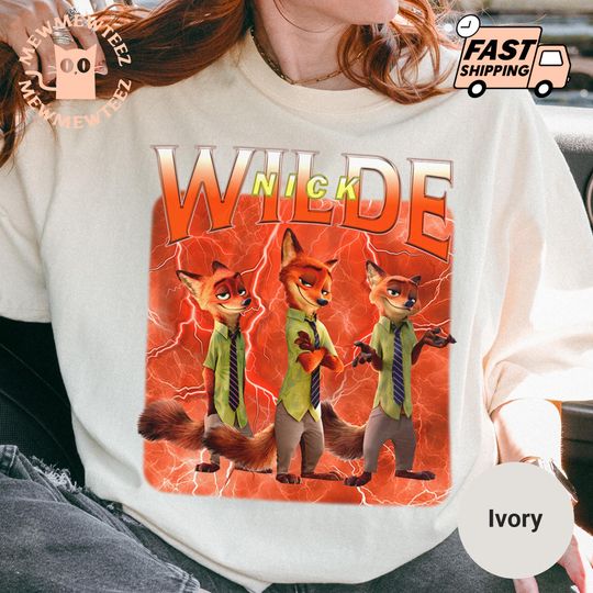Discover Disneyland Zootopia Nick Wilde Shirt, Judy Hopps and Nick Disney Fox Kids T-shirt