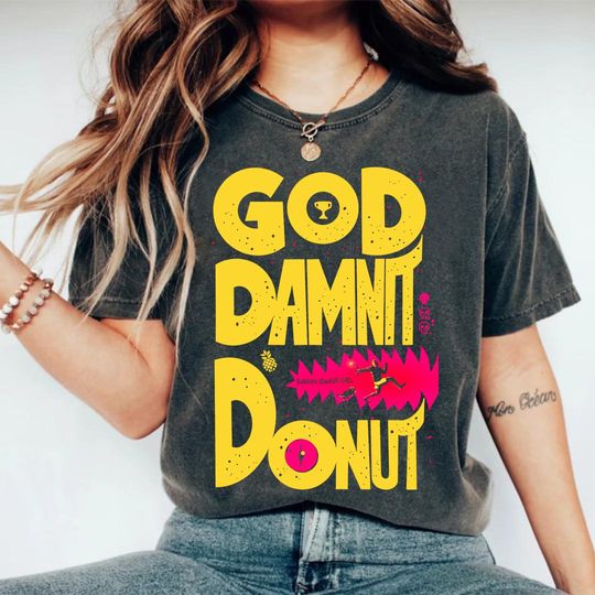 Discover Dungeon Crawler Carl Vintage Shirt, Goddamnit Donut Shirt: Sci-Fi Book Lover Tee